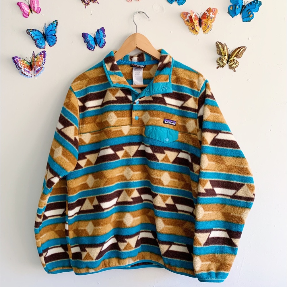 PATAGONIA Large Synchilla Pullover Aztec Desert - Picture 3 of 7